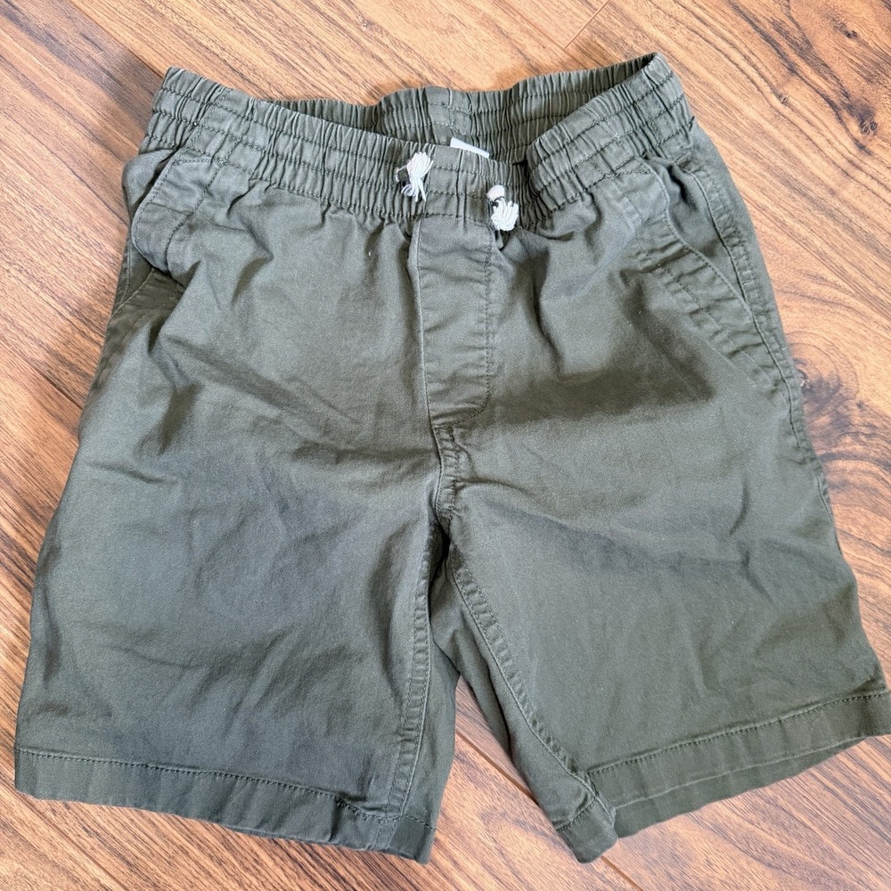 GAP Kids Boys Size 8 Military Green Cargo Shorts Cotton Twill Regular Fit Pocket